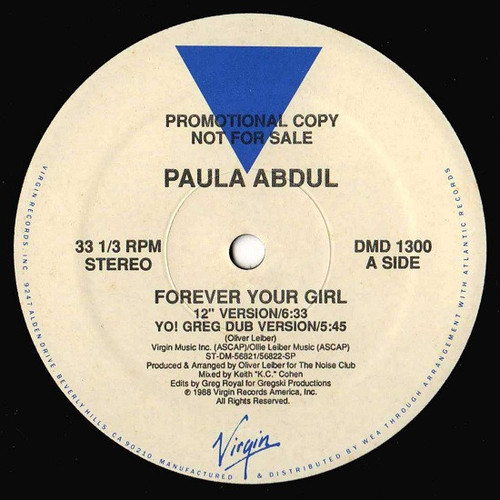 Paula Abdul - Forever Your Girl (12", Promo)