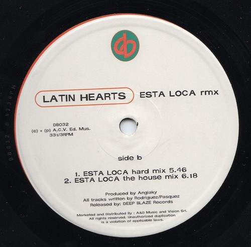 Latin Hearts - Esta Loca Rmx (12")