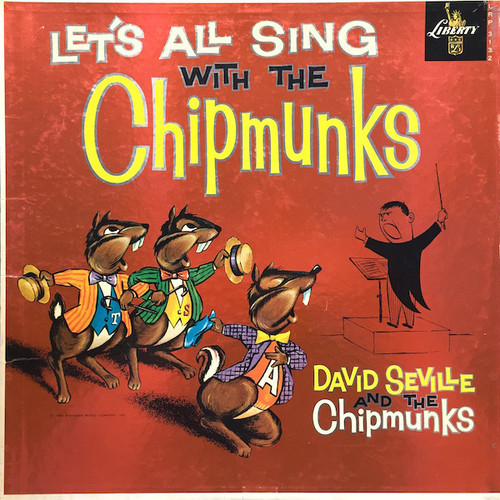 David Seville And The Chipmunks - Let's All Sing With The Chipmunks (LP, Album, Mono, Red)