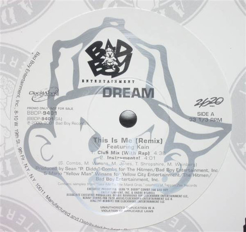 Dream Featuring Kain - This Is Me (Remix) (12", Promo)