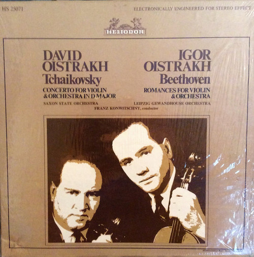 David Oistrakh*, Igor Oistrakh*, Saxon State Orchestra*, Leipzig Gewandhouse Orchestra*, Franz Konwitschny - Tchaikovsky: Violin Concerto / Beethoven: Romances (LP, Album, RE)