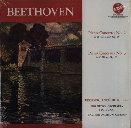 Beethoven*, Friedrich Wührer, Pro Musica Orchestra, Stuttgart*, Walther Davisson - Piano Concerto No. 2 (In B Flat Major, Op. 19) / Piano Concerto No. 3 (In C Minor, Op. 37) (LP, RE)