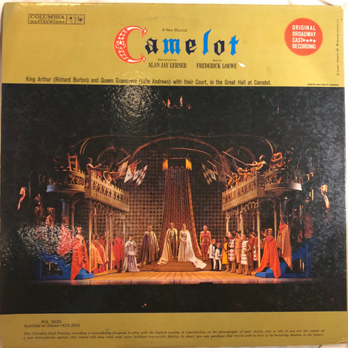 Alan Jay Lerner, Frederick Loewe / Julie Andrews, Richard Burton (2) - Camelot (Original Broadway Cast Recording) (LP, Album, Mono, Ter)