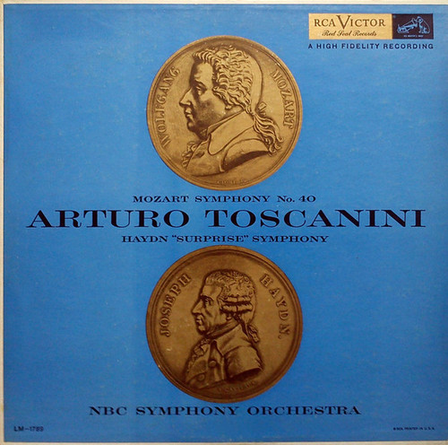 Mozart* / Haydn* - Arturo Toscanini, NBC Symphony Orchestra - Mozart Symphony No. 40 / Haydn "Surprise" Symphony (LP, Mono)
