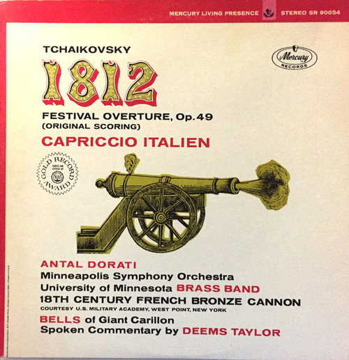 Minneapolis Symphony Orchestra, University Of Minnesota Brass Band, Tchaikovsky* - 1812 Festival Overture Op. 49 / Capriccio Italien (LP, Album, RP)