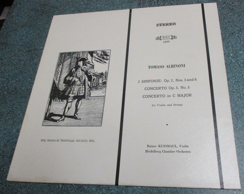 Tomaso Albinoni, Rainer Kussmaul, Heidelberg Chamber Orchestra* - Tomaso Albinoni (LP, Album)