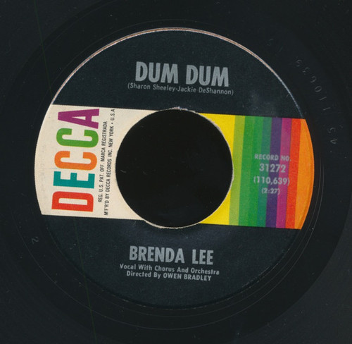 Brenda Lee - Dum Dum /  Eventually (7", Single, Pin)
