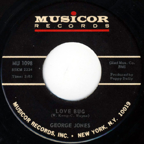 George Jones (2) - Love Bug / I Can't Get Used To Being Lonely (7", Single)