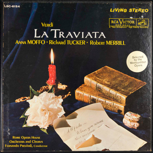 Verdi* / Rome Opera House Orchestra* And Chorus* Conducted By Fernando Previtali, Anna Moffo, Richard Tucker (2), Robert Merrill - La Traviata (3xLP, Sha + Box)