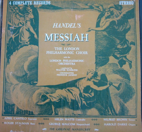 Handel* - The London Philharmonic Choir, London Philharmonic Orchestra*, Walter Susskind, Frederick Jackson - Handel's Messiah - The Original Manuscript (4xLP, Album + Box)