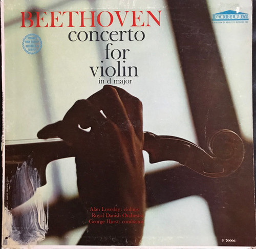 Beethoven*, Alan Loveday, The Royal Danish Orchestra*, George Hurst - Violin Concerto I D Major, Op. 61 (LP, Mono)