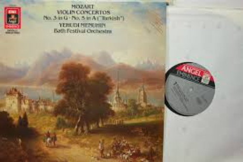 Mozart*, Yehudi Menuhin, Bath Festival Orchestra - Violin Concertos No. 3 In G · No. 5 In A ("Turkish) (LP, RM)