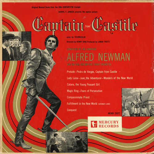Alfred Newman With The 20th Century-Fox Studio Orchestra* - Captain From Castile (10", Album)