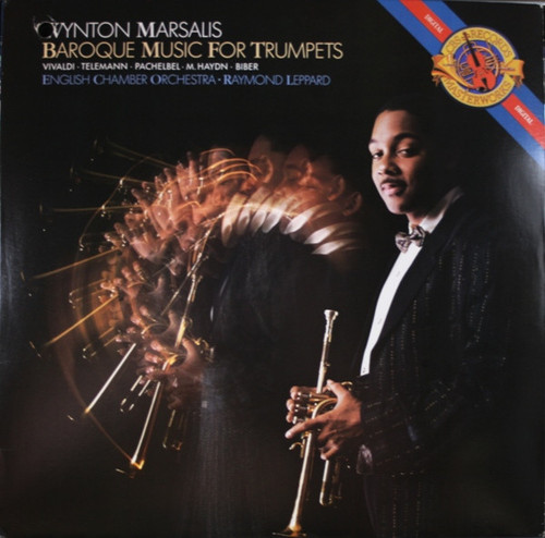 Wynton Marsalis, Vivaldi*, Telemann*, Pachelbel*, M. Haydn*, Biber*, English Chamber Orchestra, Raymond Leppard - Baroque Music For Trumpets (LP, Album)