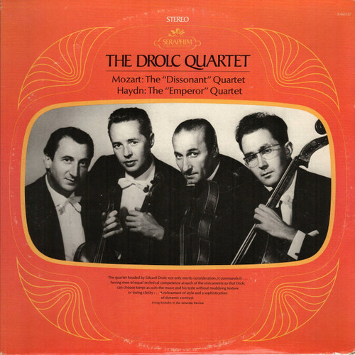 Mozart* / Haydn*, The Drolc Quartet* - The "Dissonant" Quartet / The "Emperor" Quartet (LP, Album)