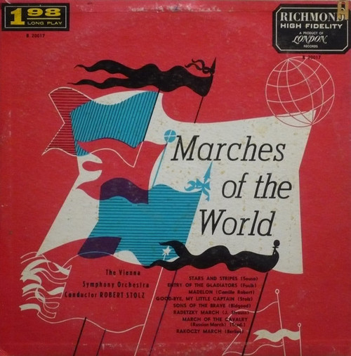 Robert Stolz Conducting The Vienna Symphony Orchestra* - Marches Of The World (LP, Album, Mono)