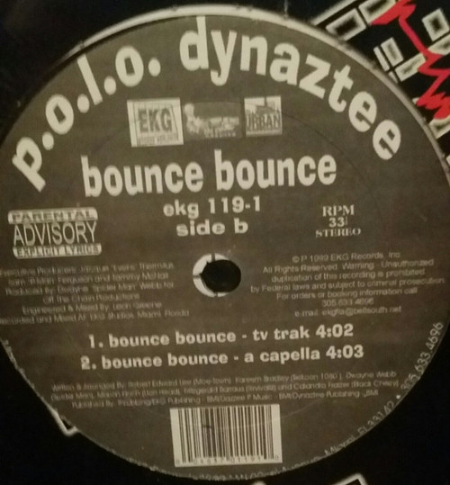 P.O.L.O. Dynaztee - Bounce Bounce (12")