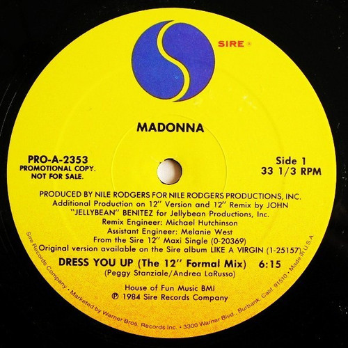 Madonna - Dress You Up (12", Promo)