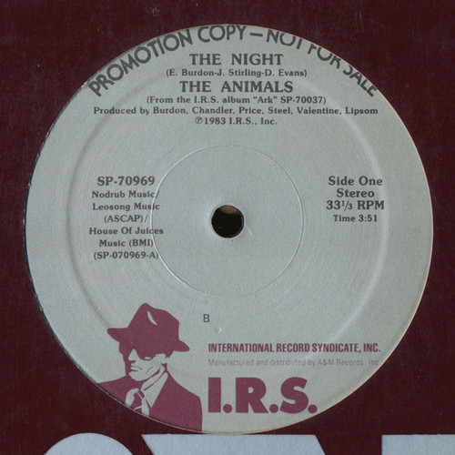 The Animals - The Night (12", Promo)