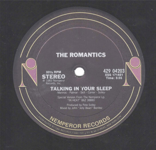 The Romantics - Talking In Your Sleep (12")