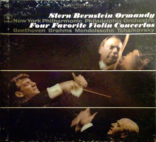 Isaac Stern With Leonard Bernstein, Eugene Ormandy, New York Philharmonic*, Philadelphia Orchestra* - Four Favorite Violin Concertos (3xLP, Mono + Box, Comp)