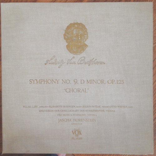 Beethoven*, Jascha Horenstein, Pro Musica Symphony, Vienna* - Symphony No. 9 In D Minor, Op. 125 "Choral" (LP, Album, Mono)