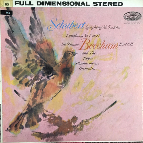 Schubert* - Sir Thomas Beecham Bart C.H.* And The Royal Philharmonic Orchestra - Symphony No. 5 In B Flat / Symphony No. 3 In D (LP)