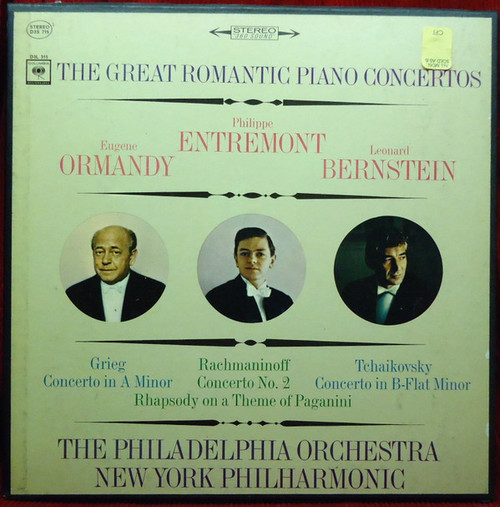 Philippe Entremont, Eugene Ormandy, Leonard Bernstein, The Philadelphia Orchestra, The New York Philharmonic Orchestra - The Great Romantic Piano Concertos (3xLP, Comp + Box)