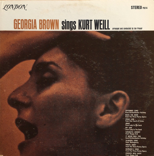 Georgia Brown - Sings Kurt Weill (LP, Album)