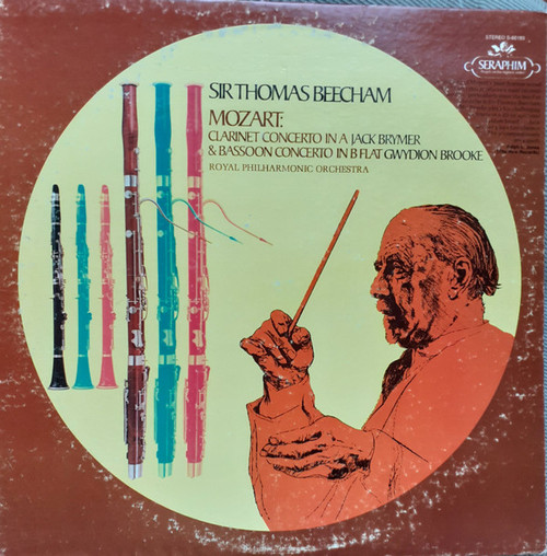 Sir Thomas Beecham, Mozart*, Jack Brymer, Gwydion Brooke, Royal Philharmonic Orchestra* - Clarinet Concerto In A & Bassoon Concerto In B Flat (LP, RE, Win)