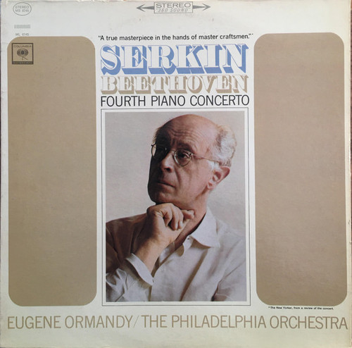 Beethoven* - Serkin*, Eugene Ormandy, The Philadelphia Orchestra - Fourth Piano Concerto (LP)