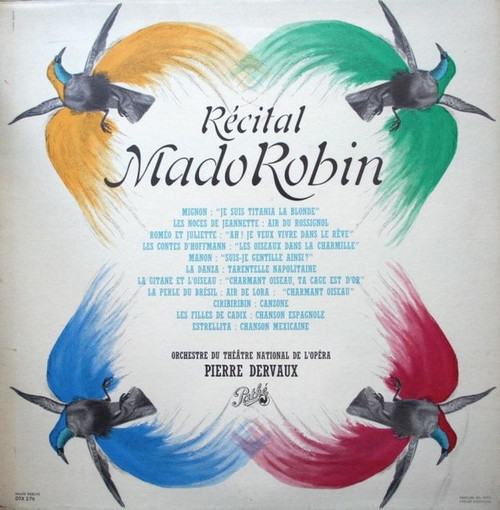 Mado Robin, Pierre Dervaux (2), Orchestre Du Théâtre National De L'Opéra* - Récital (LP, Mono, Dow)