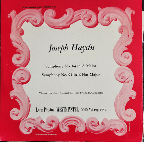 Joseph Haydn, Vienna Symphony Orchestra*, Henry Swoboda - Joseph Haydn (LP, Mono)