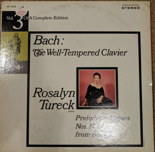 Rosalyn Tureck - The well-Tempered Clavier Nos. 17-24 from Book I (LP)