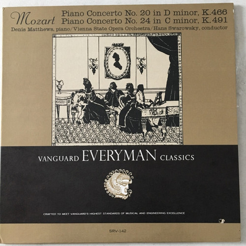 Mozart*, Denis Matthews, Vienna State Opera Orchestra*, Hans Swarowsky - Piano Concerto No. 24 In C Minor / Piano Concerto No. 20 In D Minor (LP, Mono)