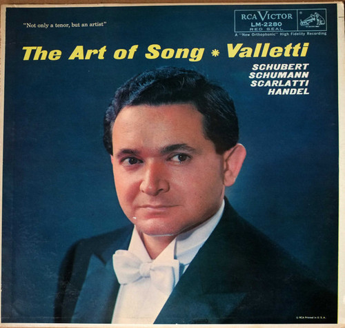 Valletti* / Schubert* / Schumann* / Scarlatti* / Handel* - The Art Of Song (LP)