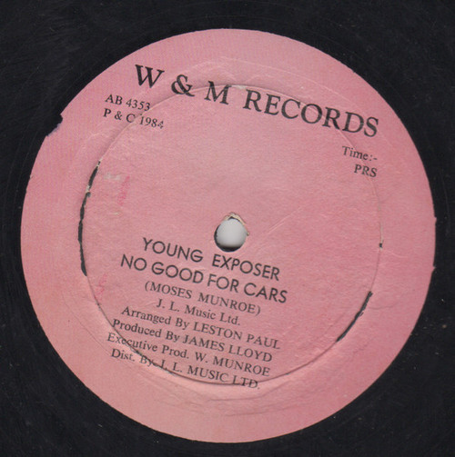 Young Exposer - No Good For Cars / Bongo Soca (12", Single)