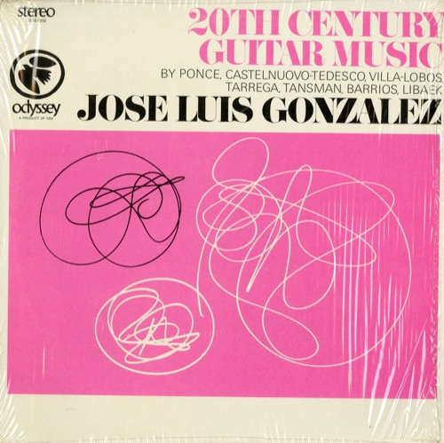 Ponce*, Castelnuovo-Tedesco*, Villa-Lobos*, Tárrega*, Tansman*, Barrios*, Libæk* - Jose Luis Gonzalez (8) - 20th Century Guitar Music (LP)
