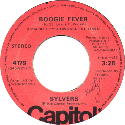 Sylvers* - Boogie Fever (7", Single, Jac)