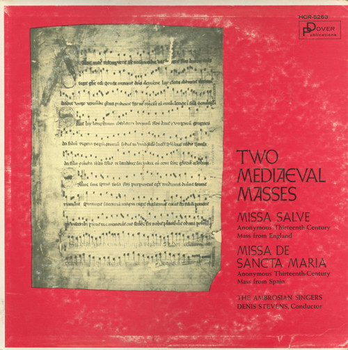 The Ambrosian Singers, Denis Stevens - Two Mediaeval Masses (LP, Album)