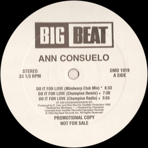Ann Consuelo - Do It For Love (12", Promo)