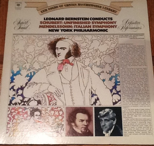 Schubert*, Mendelssohn*, Leonard Bernstein, New York Philharmonic* - Unfinished Symphony / Italian Symphony (LP, Album)