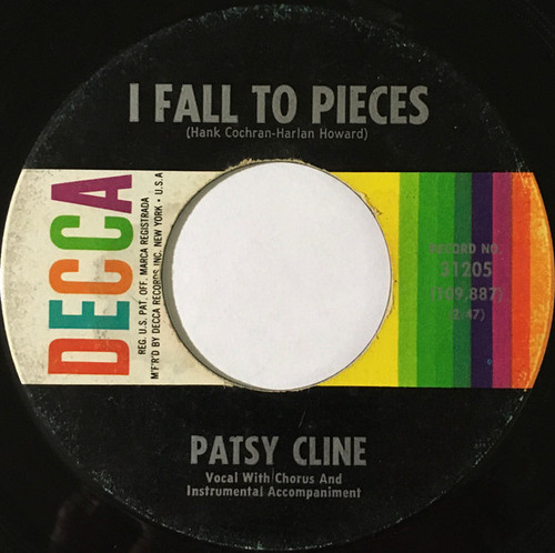 Patsy Cline - I Fall To Pieces (7", Pin)