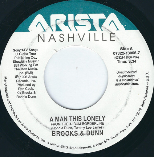 Brooks & Dunn - A Man This Lonely (7", Single)