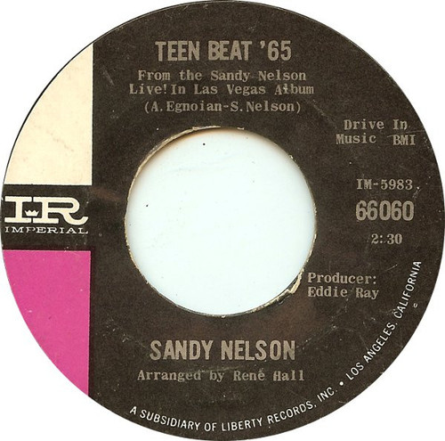 Sandy Nelson - Teen Beat '65 (7", Styrene, She)