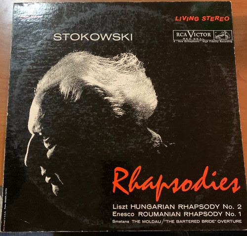 Leopold Stokowski, Franz Liszt, George Enescu, Bedřich Smetana, RCA Victor Symphony Orchestra - Hungarian Rhapsody No.2 In C-Sharp Minor - Roumanian Rhapsody No.1 In A, Op.11 - The Moldau - The Bartered Bride: Ouverture (LP, Album, RP)
