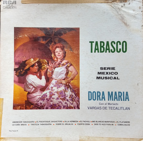 Dora Maria Con el Mariachi Vargas de Tecalitlán - Tabasco (LP, Album, RE)