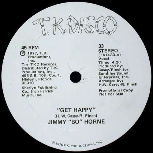 Jimmy "Bo" Horne - Get Happy (12", Promo)