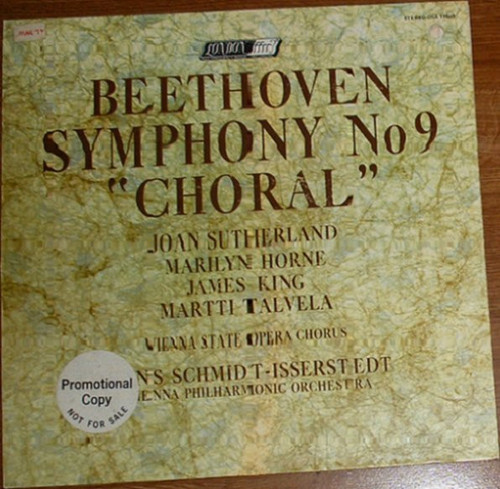 Beethoven*, Joan Sutherland, Marilyn Horne, James King (3), Martti Talvela, Vienna State Opera Chorus*, Hans Schmidt-Isserstedt, Vienna Philharmonic Orchestra* - Symphony No 9 'Choral' (LP, Album, RE, Gat)