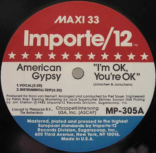 American Gypsy - I'm OK, You're OK (12", Maxi)